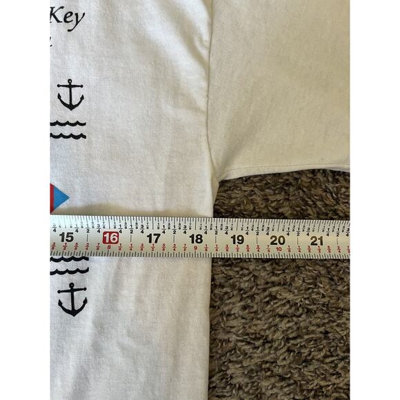 Vintage Longboat Key Florida Sunshine Coverup Shirt Nautical Single Stitch Flags - Picture 8 of 9